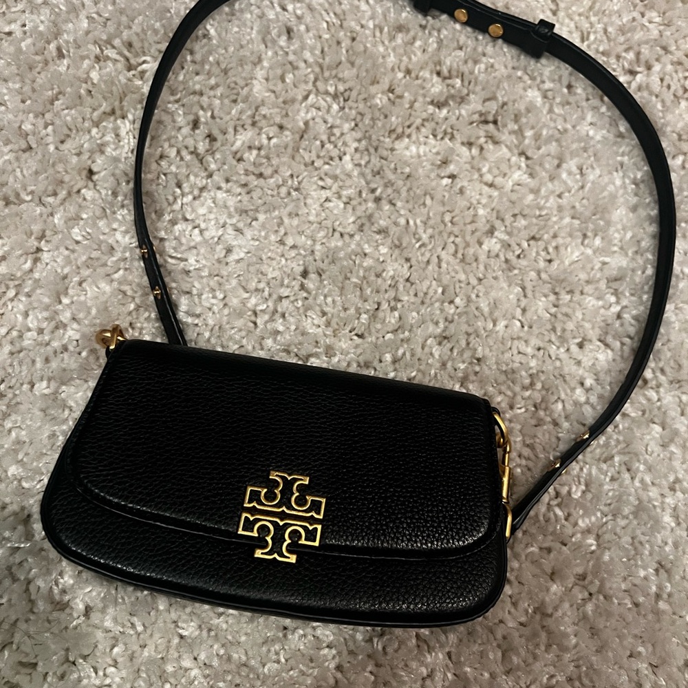 Tory Burch Black Crossbody with Gold Accents